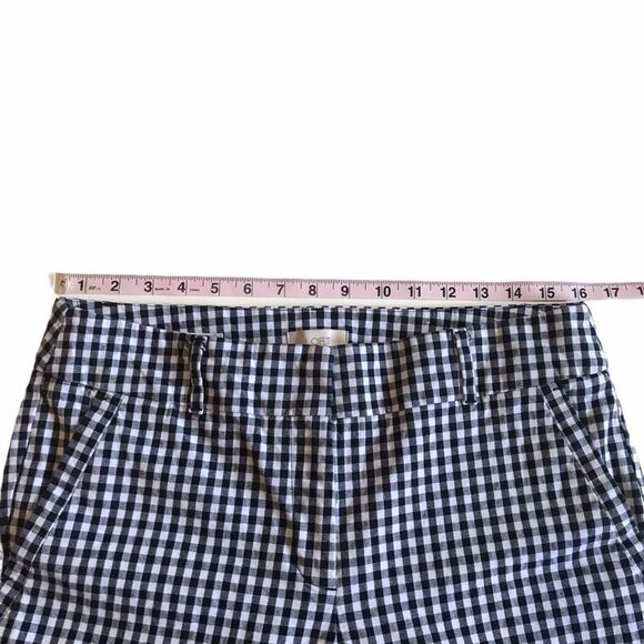 Loft Checkered Modern Skinny Ankle Pant Black White Check Sz 10 - Picture 5 of 11